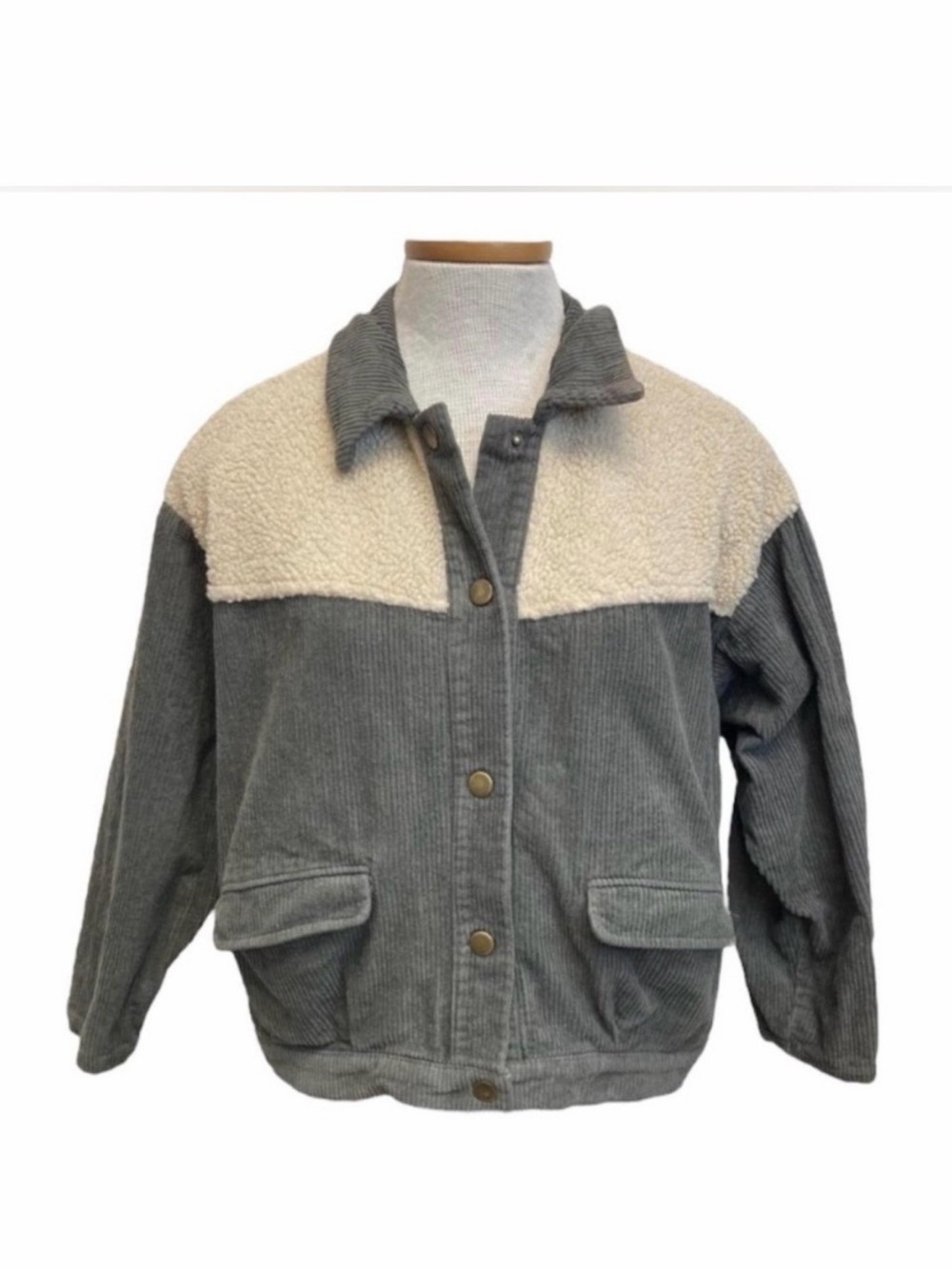 3/$20 Paper Crane Corduroy Sherpa Jacket Women’s Small Fall Winter Cozy Outdoor